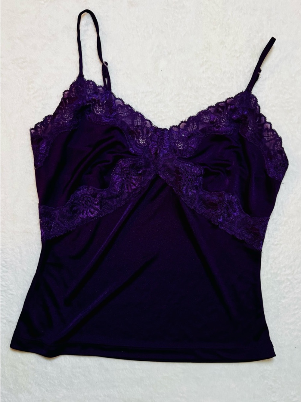 Express Medium Purple Lace-Trim Cami